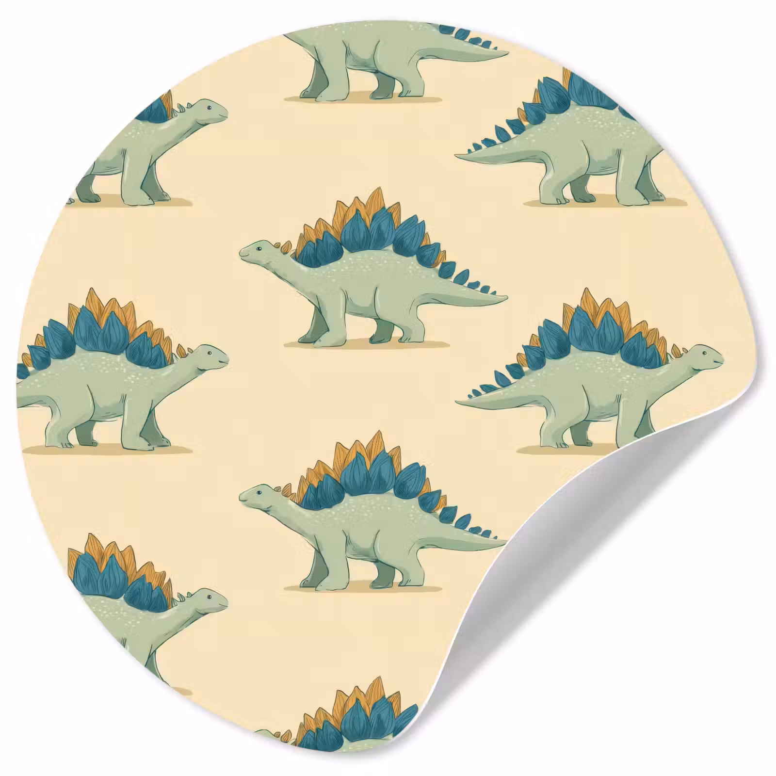 Behangcirkel - Dino - Patroon - Groen — 1