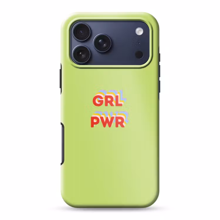Telefoonhoesje Toughcase - Grl pwr - Groen - Rood - 3D — 1