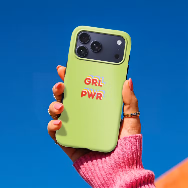 Telefoonhoesje Toughcase - Grl pwr - Groen - Rood - 3D — 2