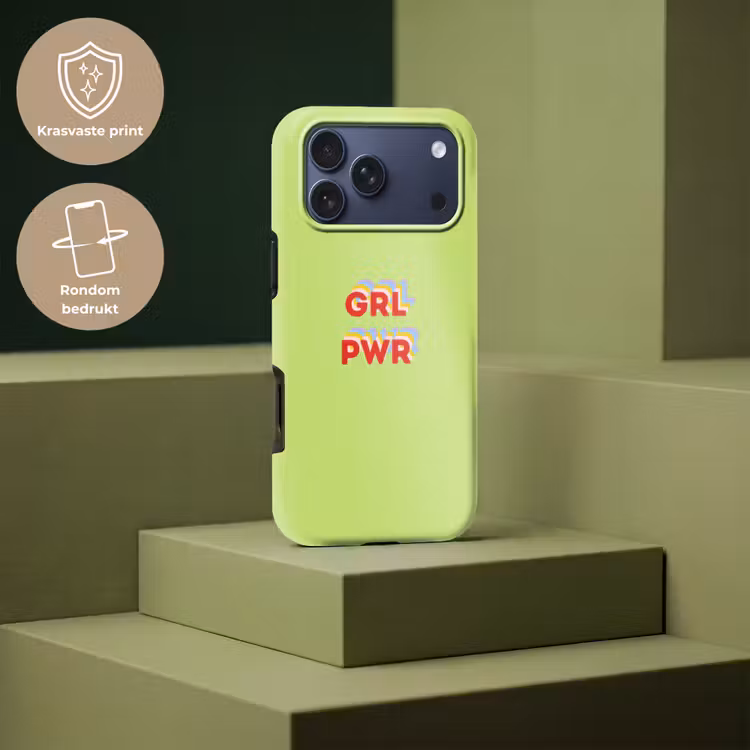 Telefoonhoesje Toughcase - Grl pwr - Groen - Rood - 3D — 7