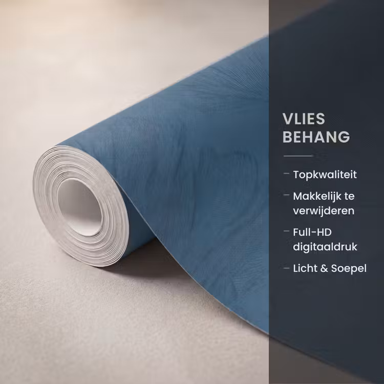 Behang - Abstract - Patroon - Donkerblauw - Elegant — 3