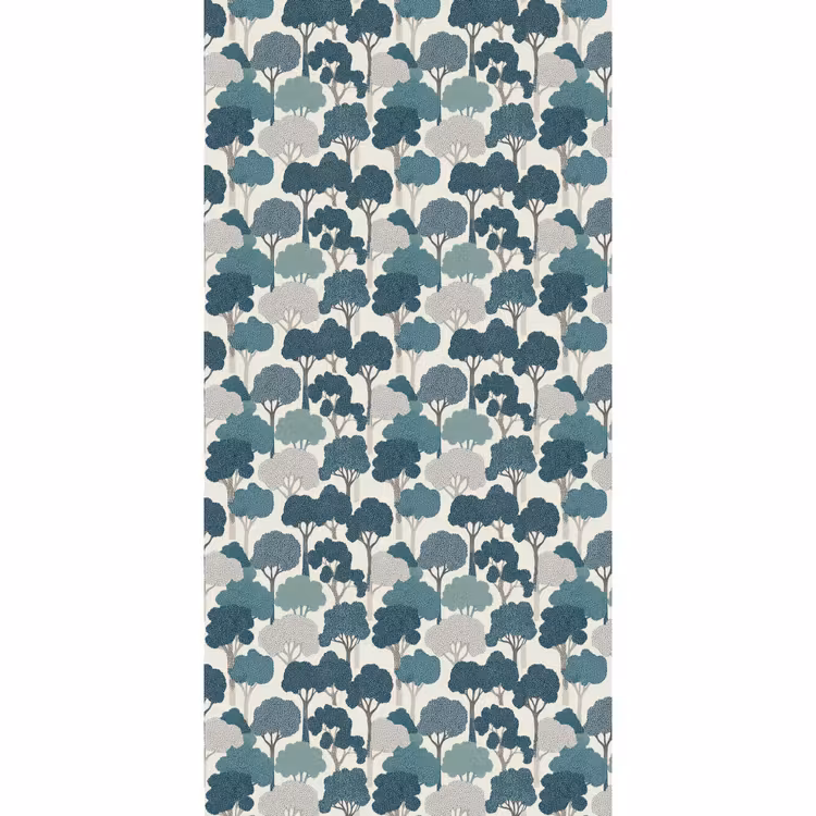 Behang - Modern - Bomen - Bos - Patroon - Blauw — 2