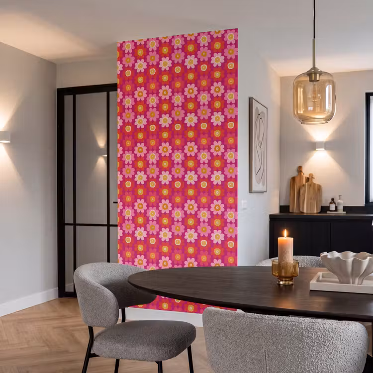 Behang - Bloemen - Retro - Kleurrijk — 5