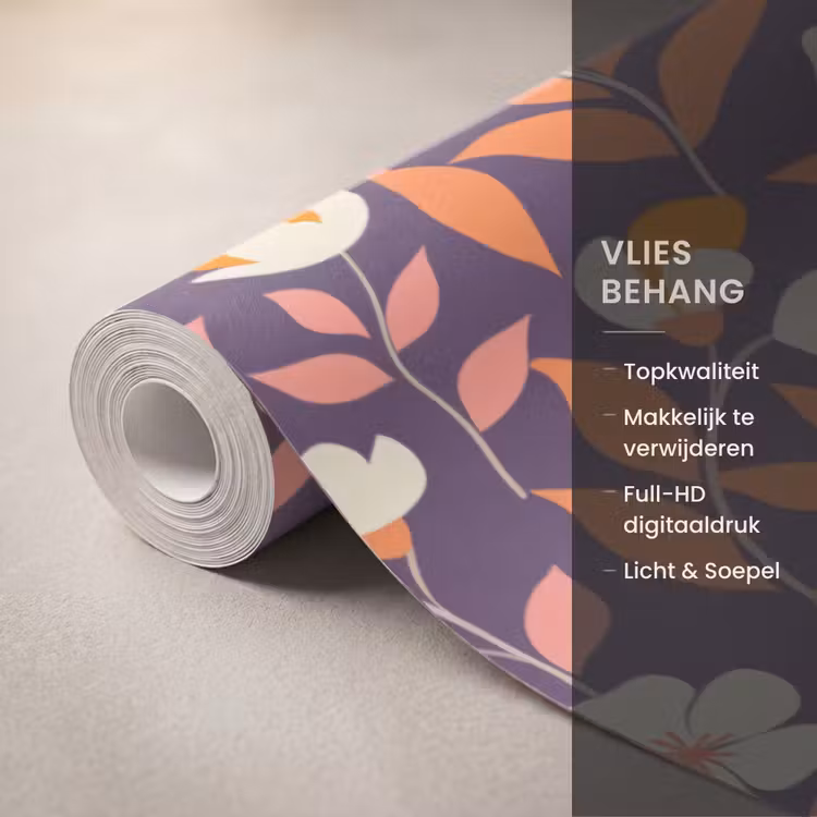 Behang - Boho - Vintage - Paars — 3