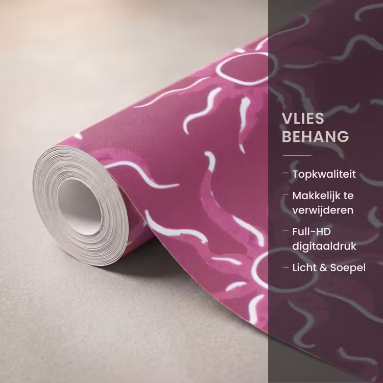 Behang - Bohemian - Zon - Magenta — 3