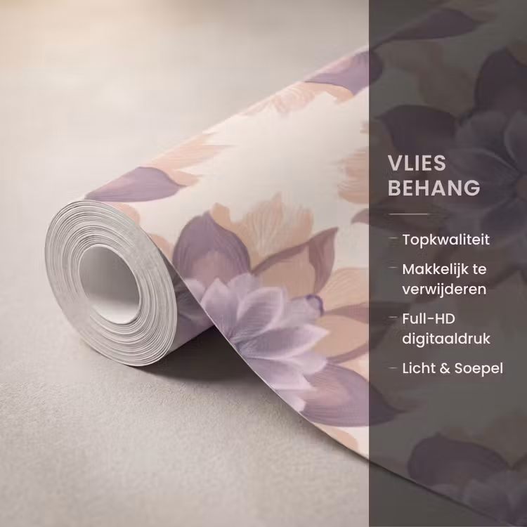 Behang - Klassiek - Patroon - Paars β 3