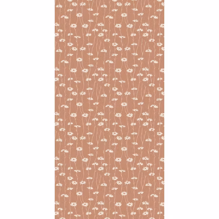 Behang - Madeliefjes - Subtiel - Terracotta — 2