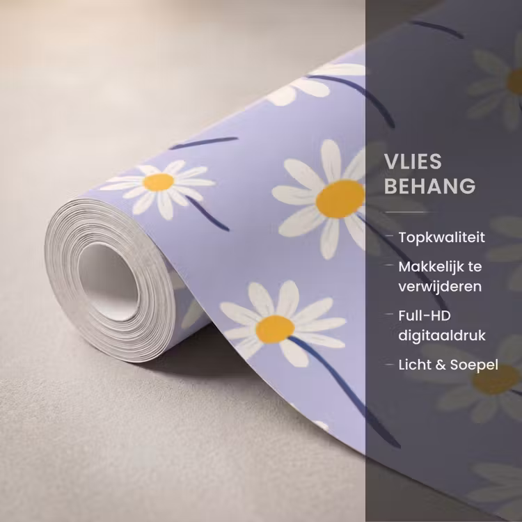 Behang - Modern - Madelief - Paars — 3