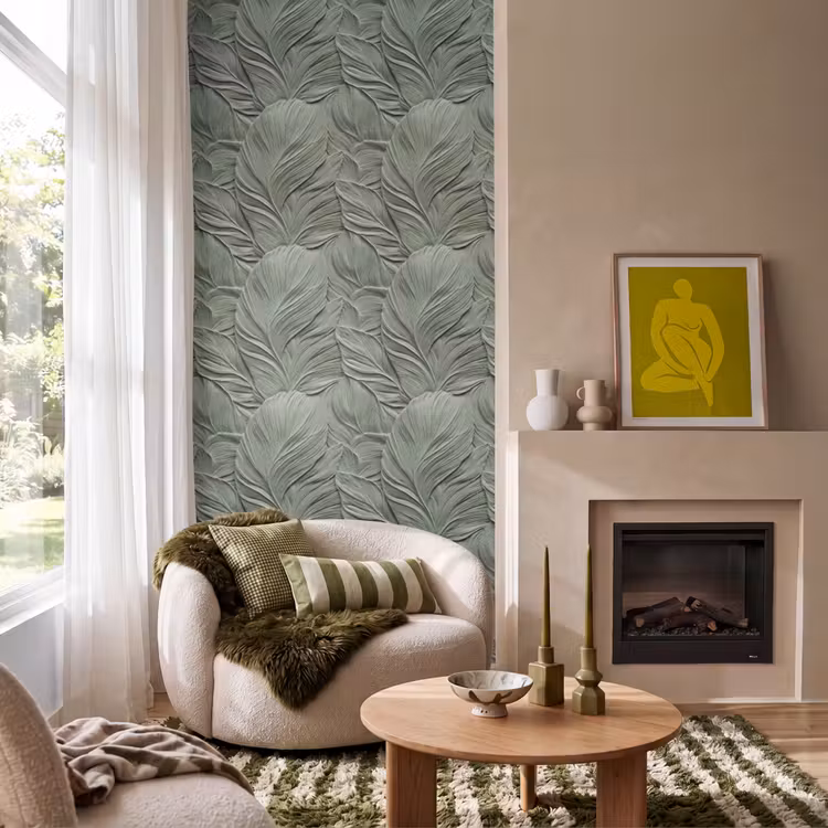 Behang - Bladeren - Textuur - Groen — 1