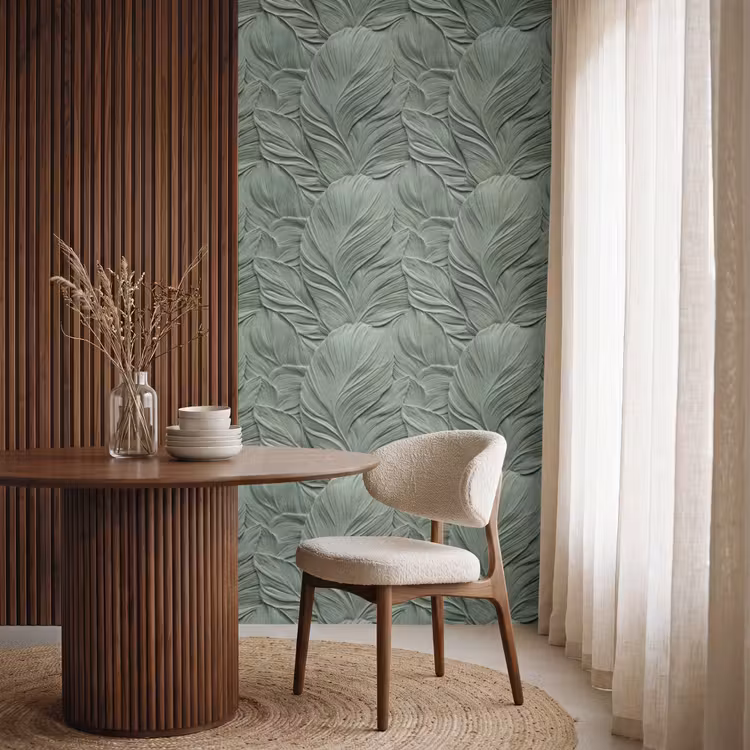 Behang - Bladeren - Textuur - Groen — 4