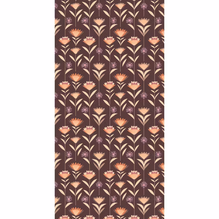 Behang - Elegant - Retro - Bruin — 2