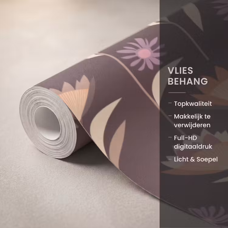 Behang - Elegant - Retro - Bruin — 3