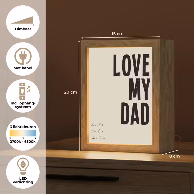Gepersonaliseerde Lightbox - Love My Dad — 7