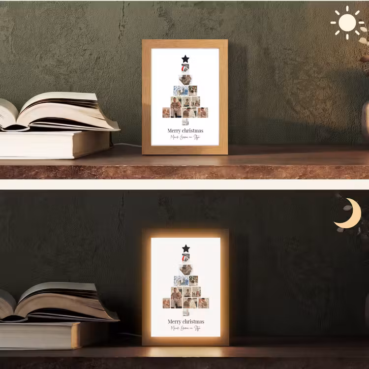 Gepersonaliseerde Lightbox - Merry Christmas - Collage — 5