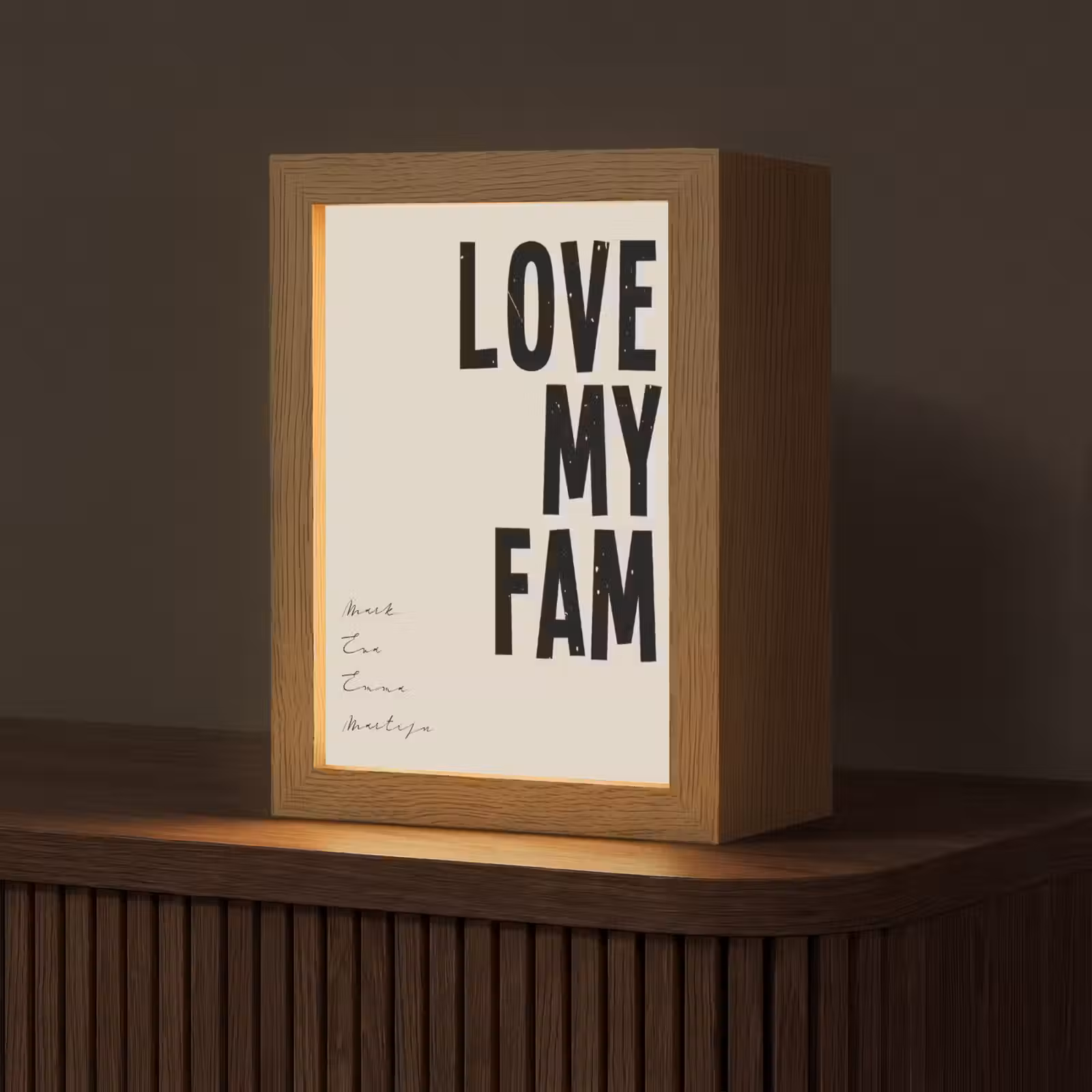 Gepersonaliseerde Lightbox - Love My Fam — 1