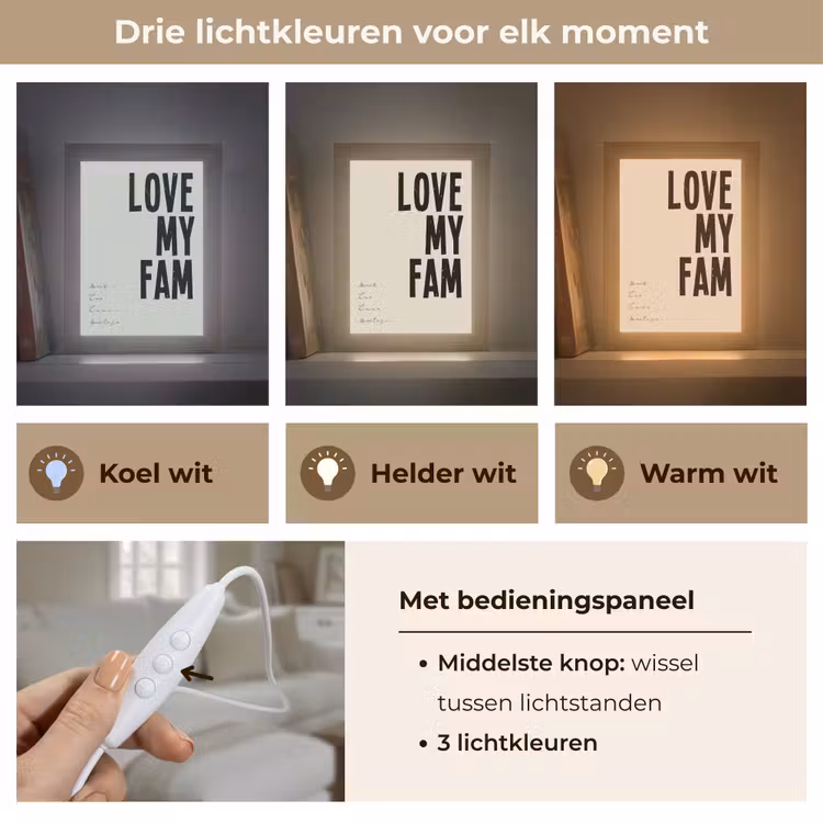 Gepersonaliseerde Lightbox - Love My Fam — 6