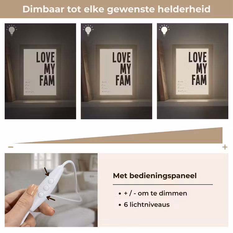 Gepersonaliseerde Lightbox - Love My Fam — 8