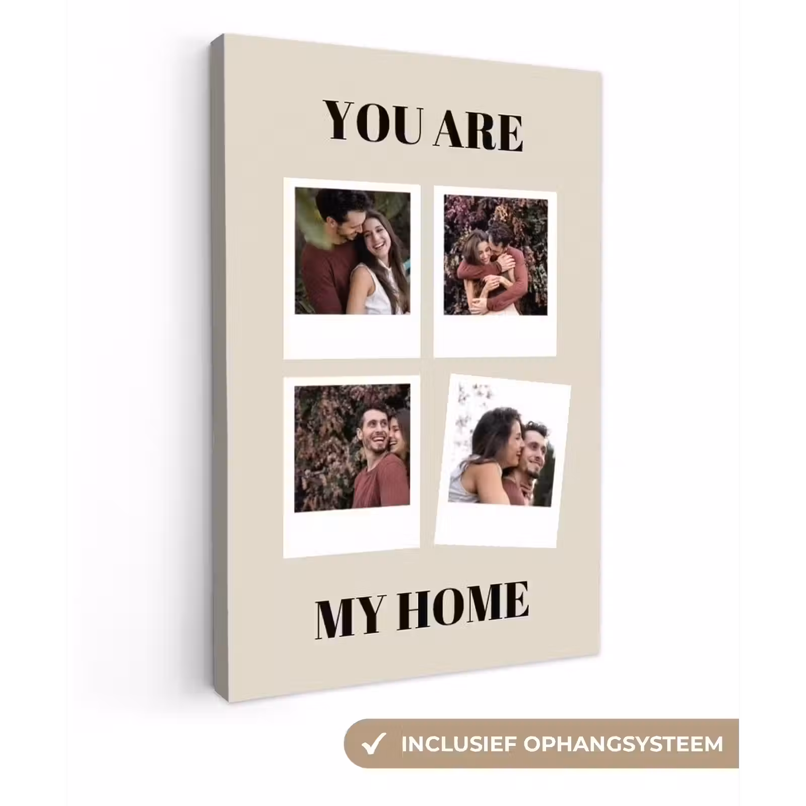 Gepersonaliseerd canvas schilderij - You Are My Home - Collage — 1