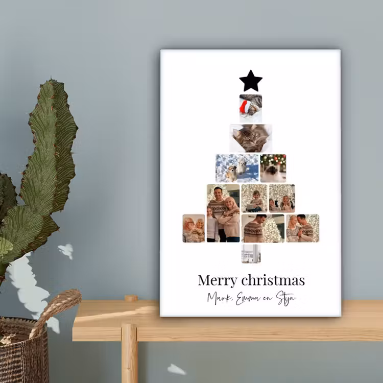 Gepersonaliseerd canvas schilderij - Merry Christmas - Collage — 4