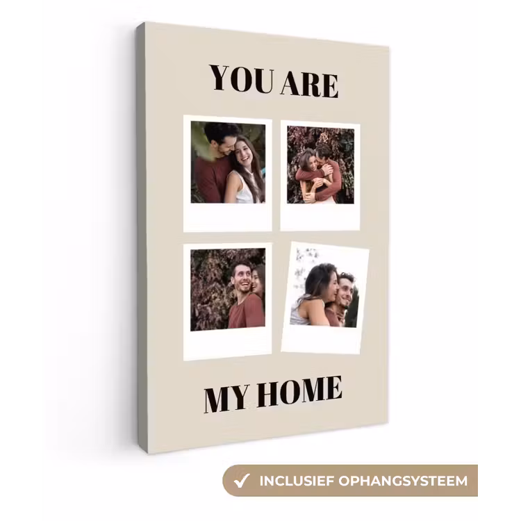 Gepersonaliseerd canvas schilderij - You Are My Home - Collage — 1