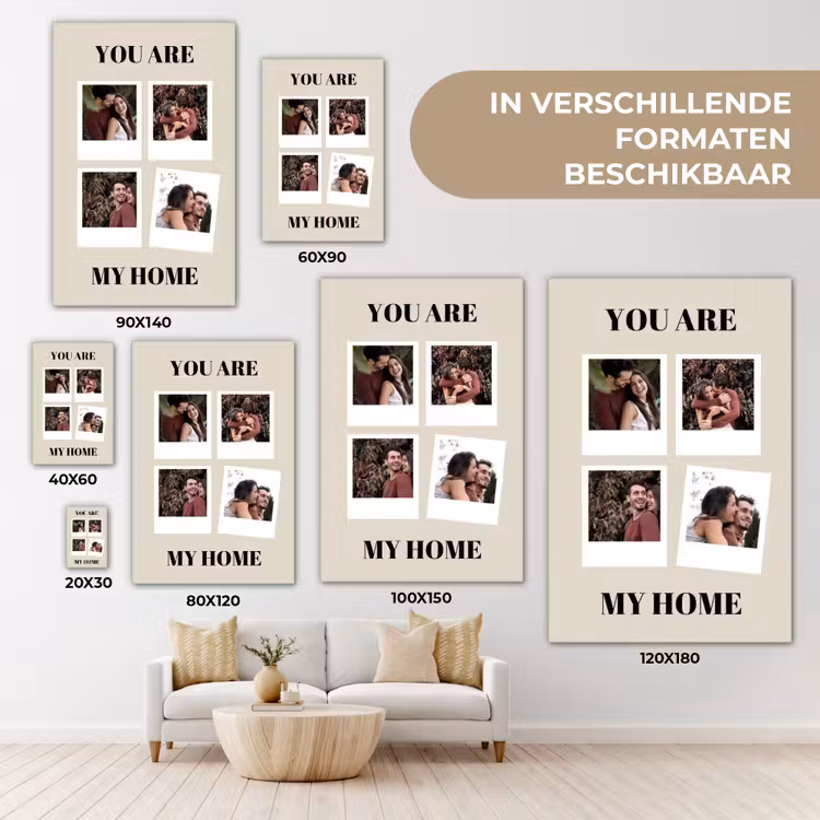 Gepersonaliseerd canvas schilderij - You Are My Home - Collage — 5