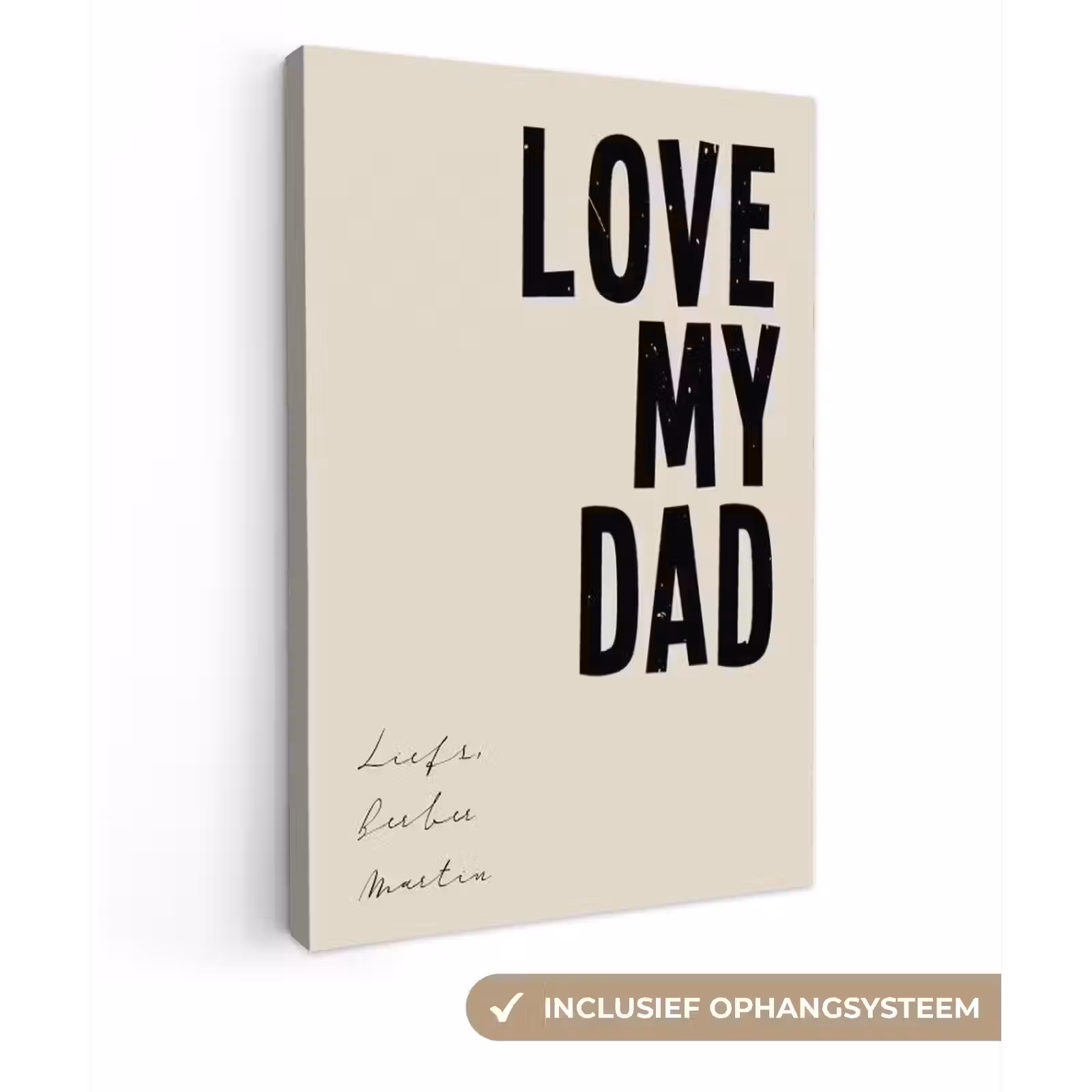 Gepersonaliseerd canvas schilderij - Love My Dad — 1