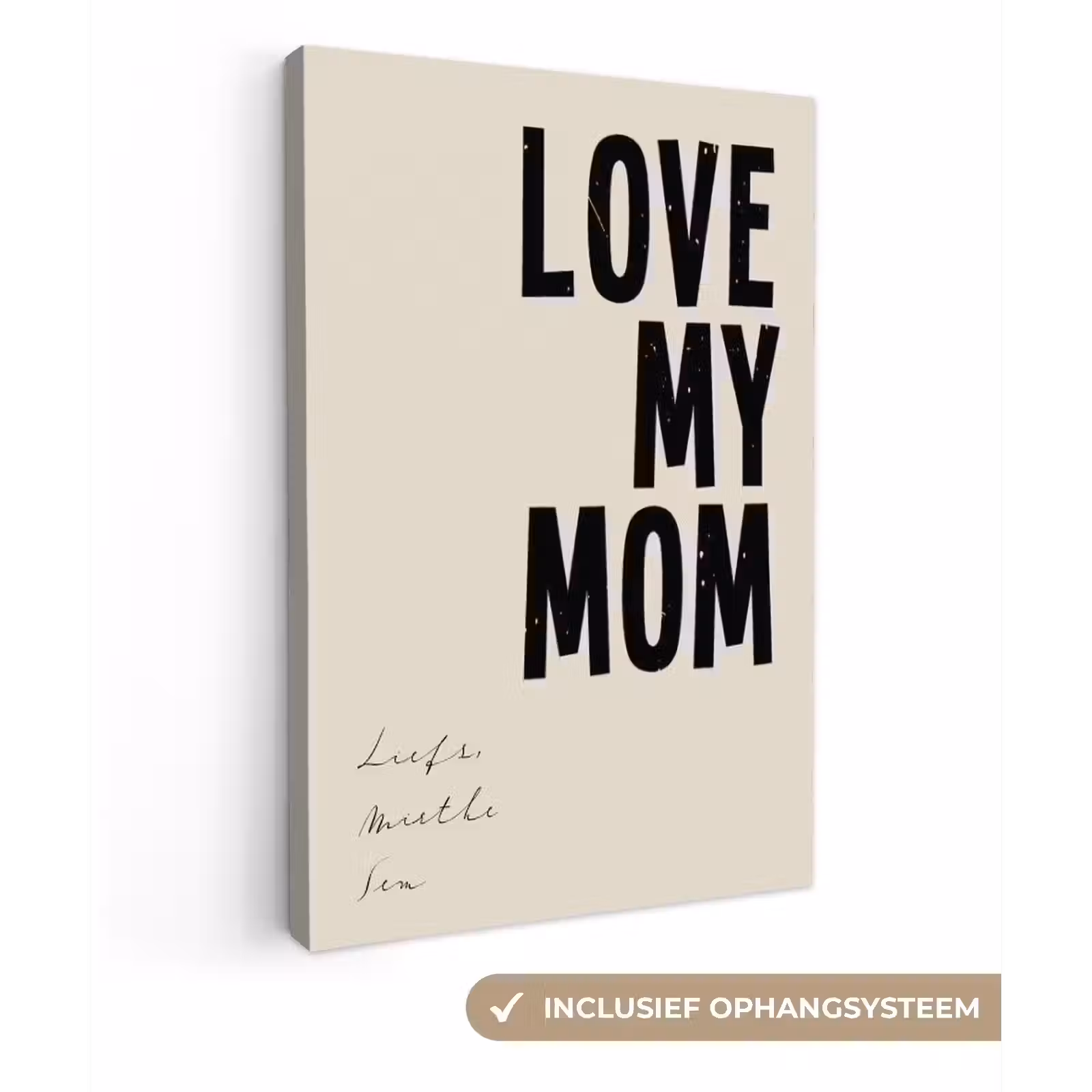 Gepersonaliseerd canvas schilderij - Love My Mom — 1