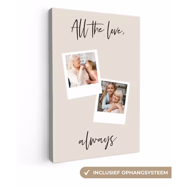 Gepersonaliseerd canvas schilderij - All The Love, Always — 1