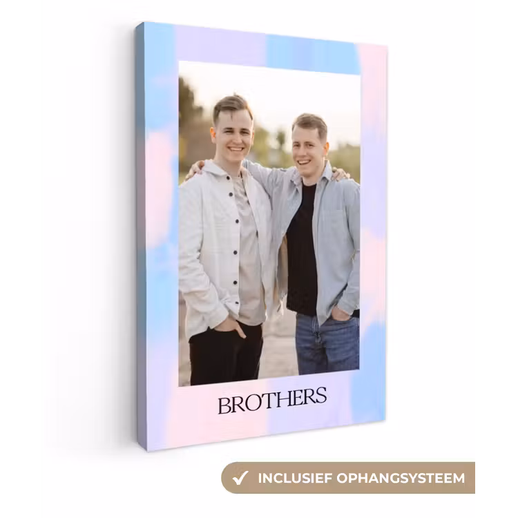 Gepersonaliseerd canvas schilderij - Brothers — 1