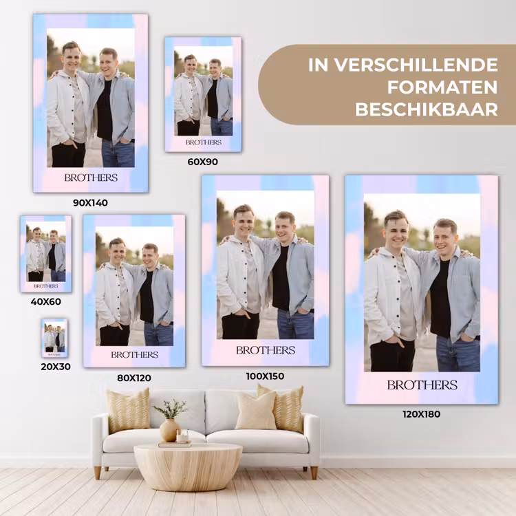 Gepersonaliseerd canvas schilderij - Brothers — 5