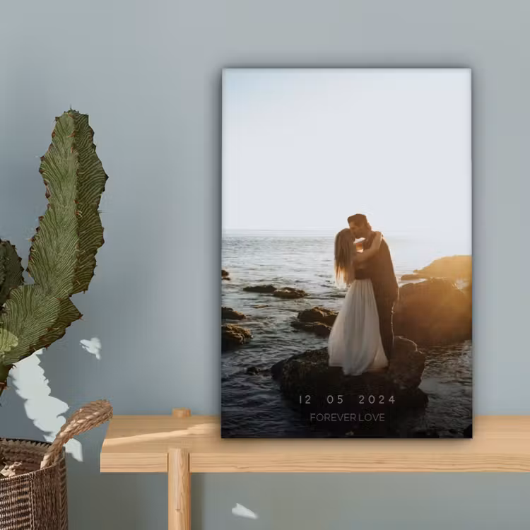 Gepersonaliseerd canvas schilderij - Forever Love - Datum - Jubileum — 4
