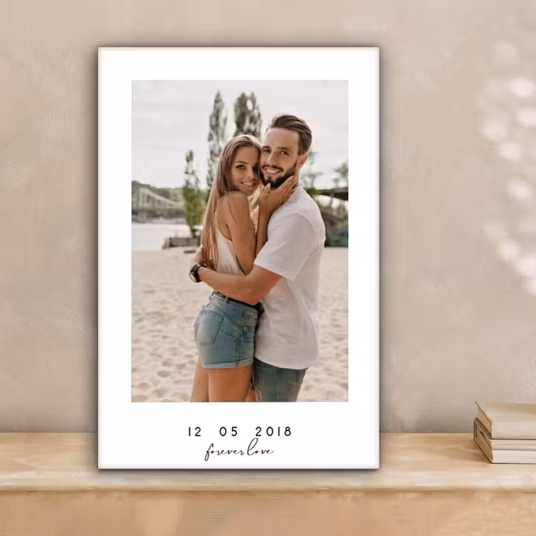 Gepersonaliseerd canvas schilderij - Forever Love - Witte Border — 2