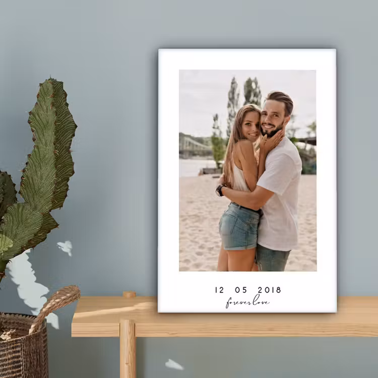 Gepersonaliseerd canvas schilderij - Forever Love - Witte Border — 4
