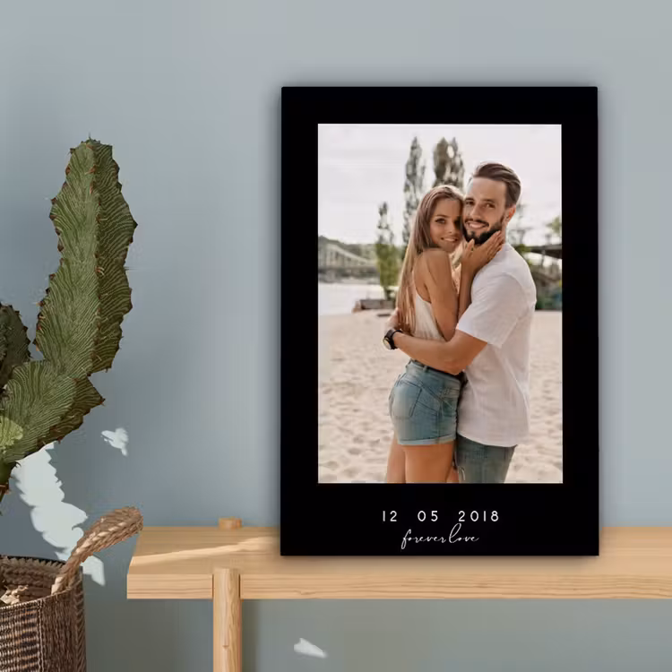 Gepersonaliseerd canvas schilderij - Forever Love - Zwarte Border — 4