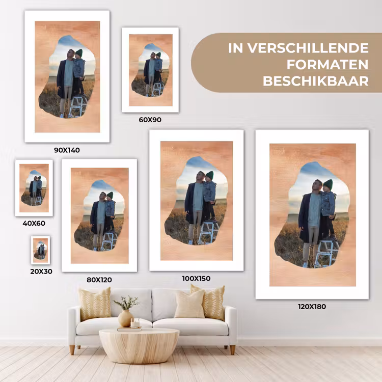 Gepersonaliseerd canvas schilderij - Hout - Organische Vorm — 5