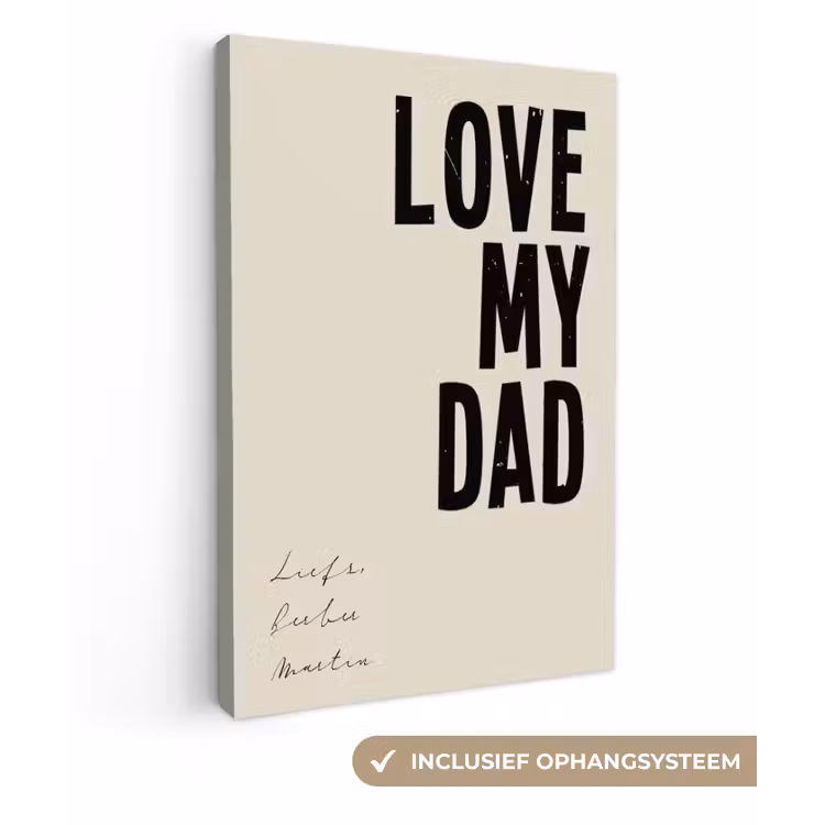 Gepersonaliseerd canvas schilderij - Love My Dad — 1