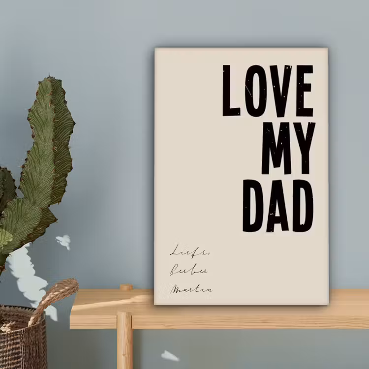 Gepersonaliseerd canvas schilderij - Love My Dad — 4