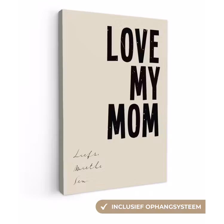 Gepersonaliseerd canvas schilderij - Love My Mom — 1