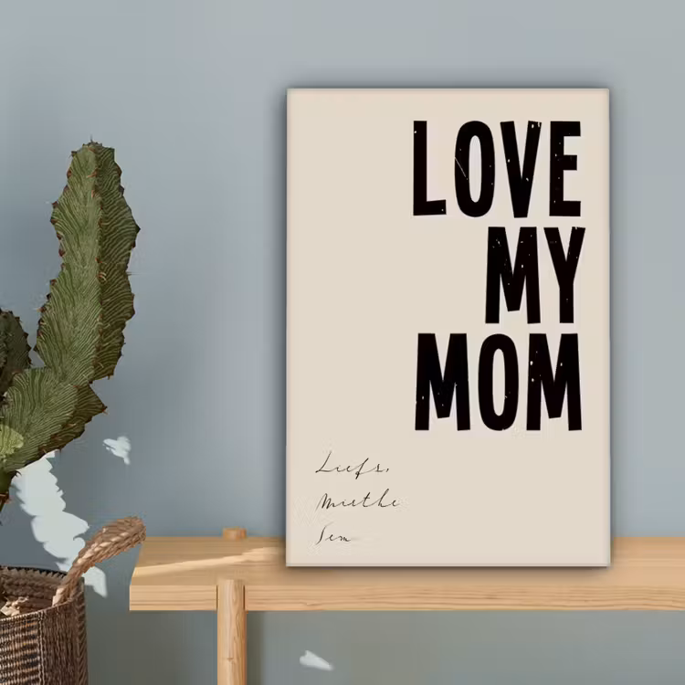 Gepersonaliseerd canvas schilderij - Love My Mom — 4