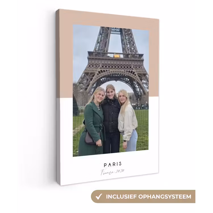 Gepersonaliseerd canvas schilderij - Paris — 1
