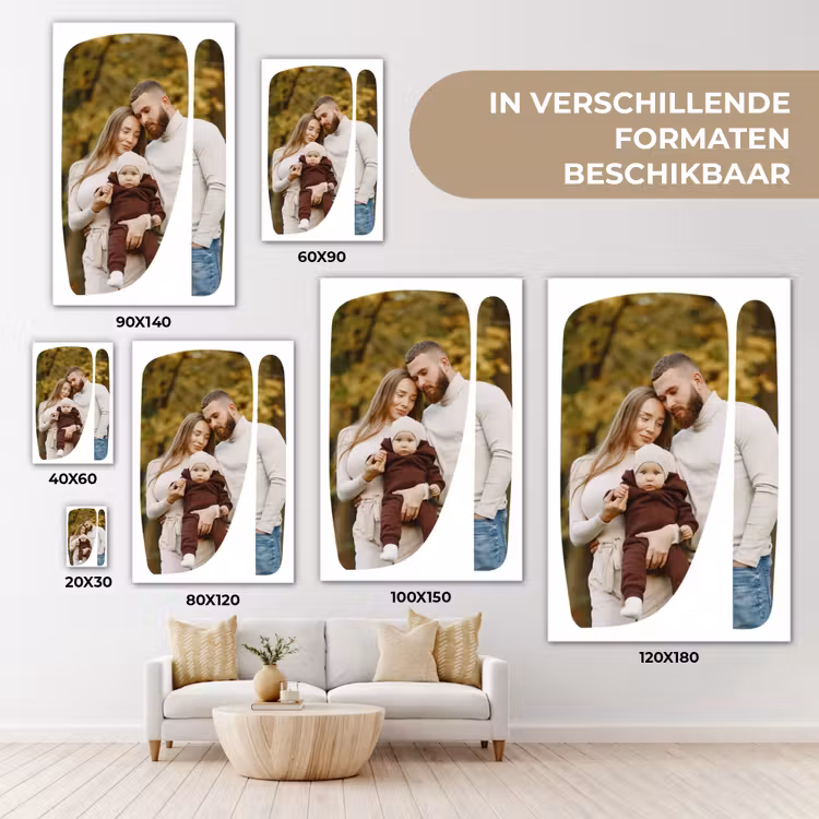 Gepersonaliseerd canvas schilderij - Twee Vlakken - Organische Vormen — 5