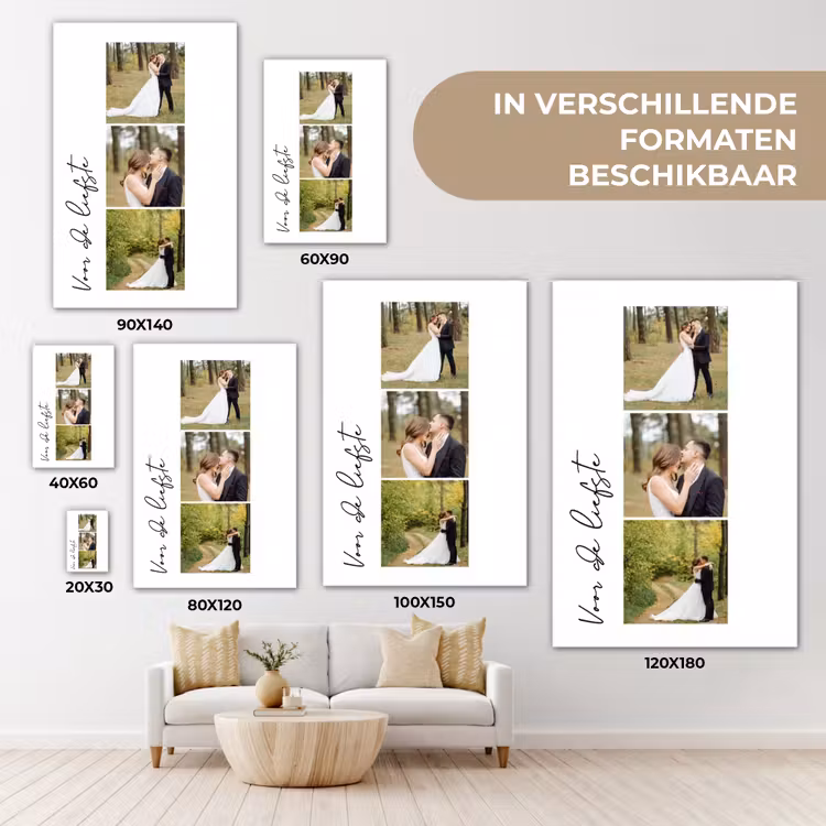 Gepersonaliseerd canvas schilderij - Voor De Liefste - Collage — 5