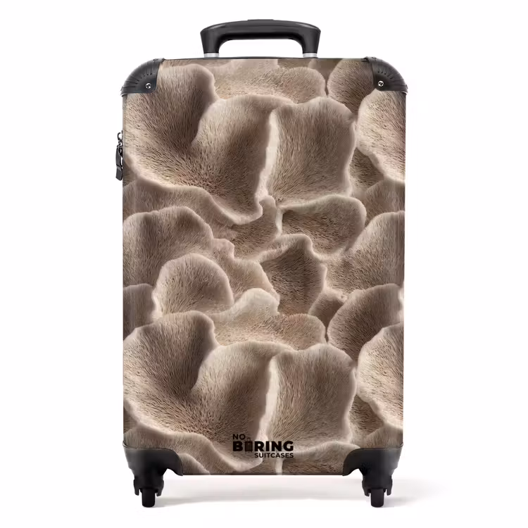 Koffer - Waaiervorm - Beige - Vezel textuur — 1
