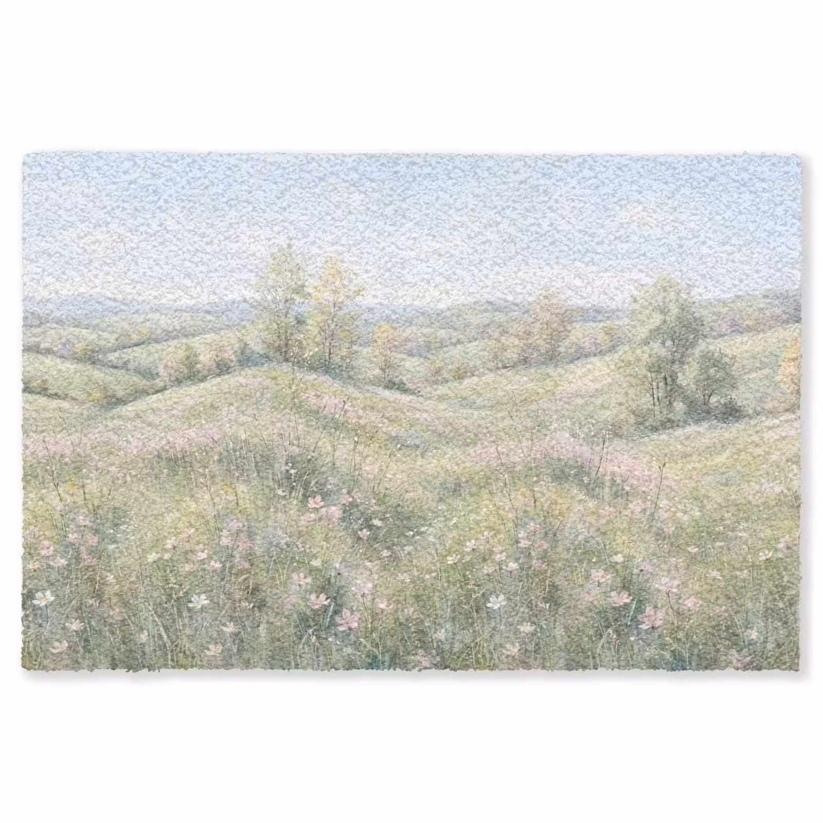 Vloerkleed - Bloemen veld - Bloemen - Groen — 1