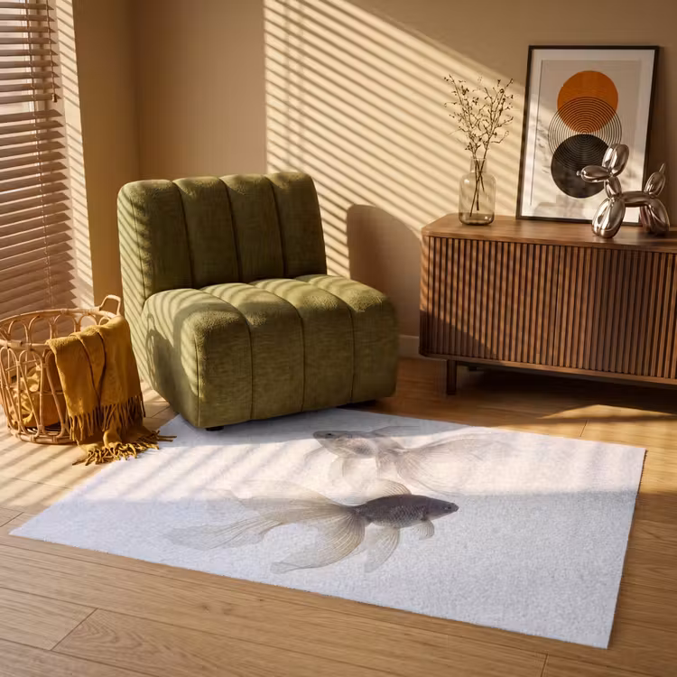 Vloerkleed - Goudvissen - Modern - Wit — 2