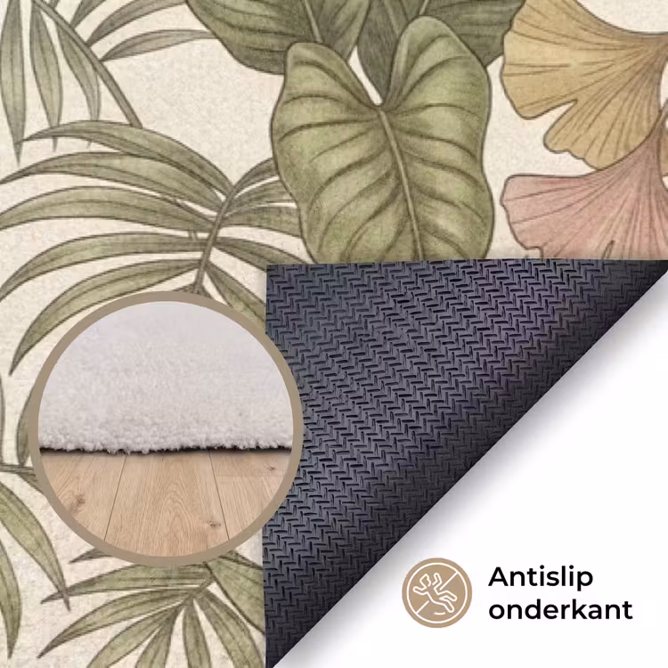 Vloerkleed - Vogels - Tropisch - Botanisch - Roze — 5