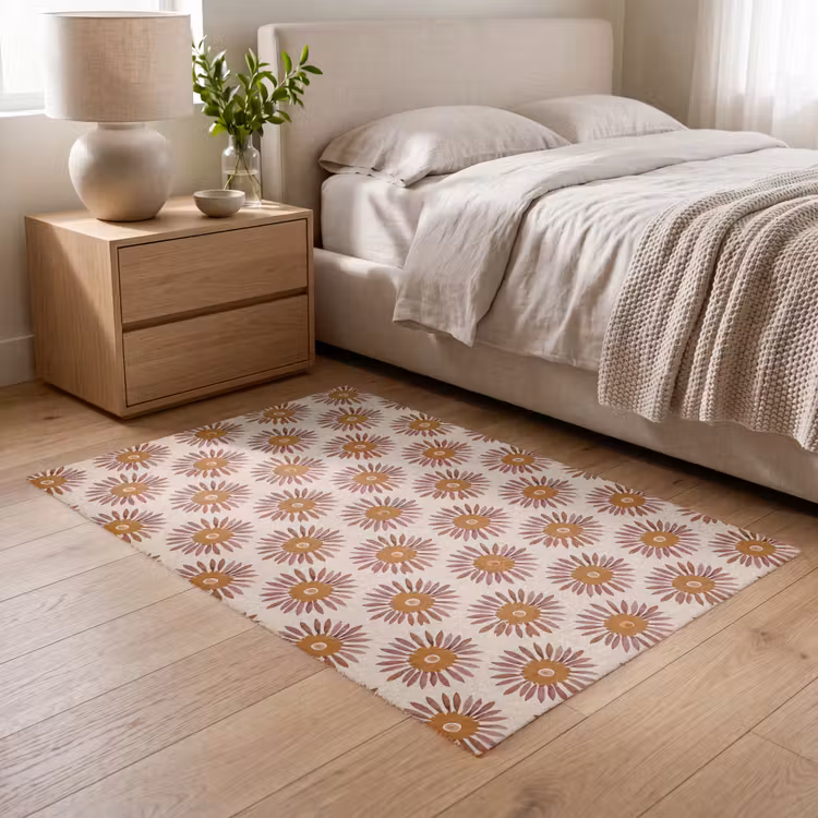 Vloerkleed - Patroon - Retro - Bruin — 6