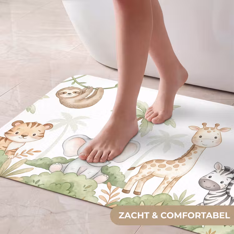 Badmat - Dieren - Jungle - Pastel — 5