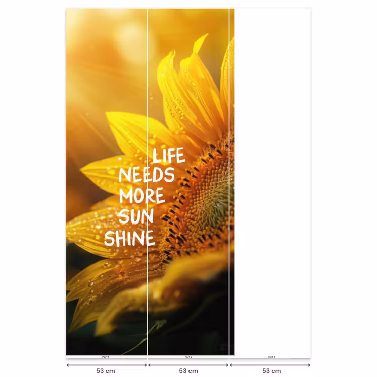 Behang - Zonnebloem - Close up - Geel - Quote — 6