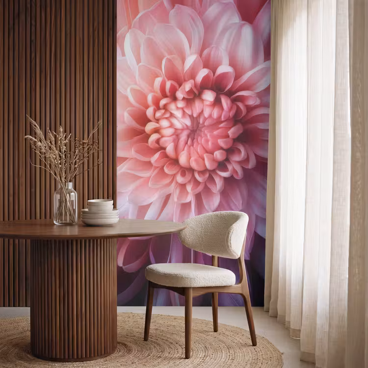 Behang - Dahlia - Bloem - Close up - Roze — 4
